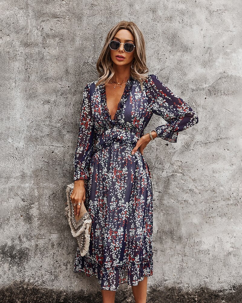 Gray Boho Dresses