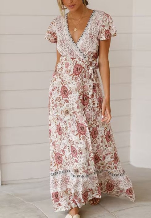 Floral Maxi Dress | Summer Dress | Bohemian Maxi Dress | Cocktail Party Dresses | Maxi Dress | Boho Dresses for Women