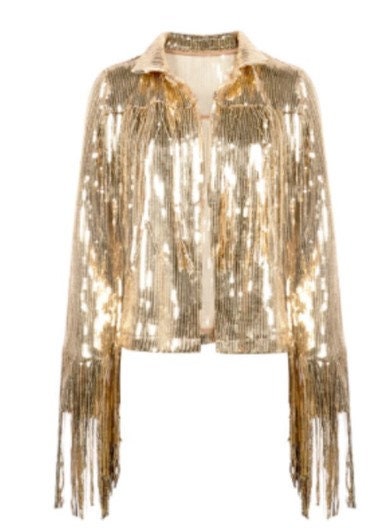 Women's Sequin Jacket With Tassel, Metallic Shiny Cardigan | Fruugo BH