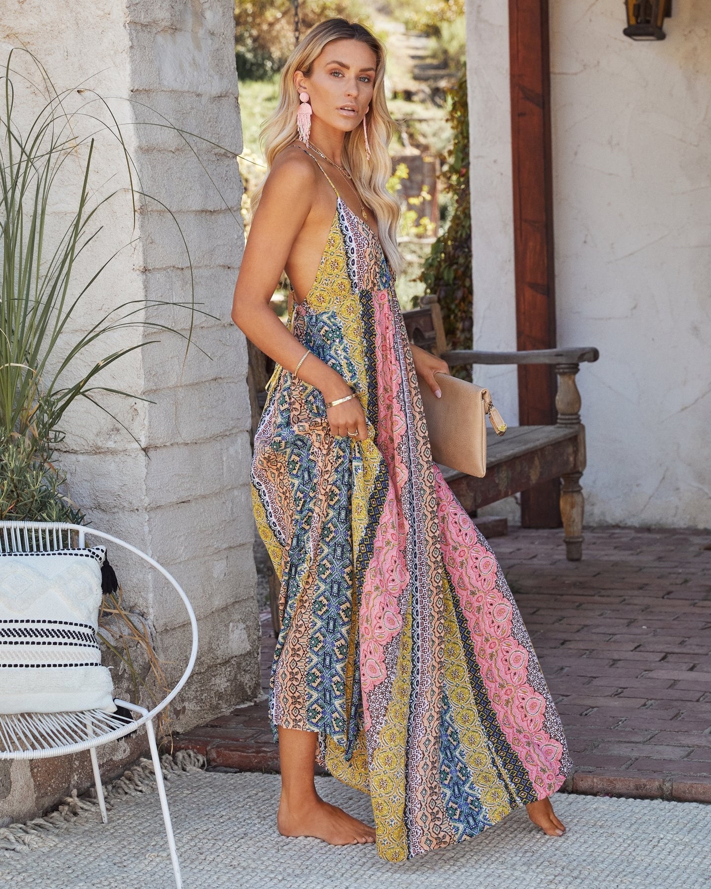 Spaghetti strap boho dress online