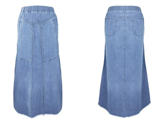 Denim Maxi Skirt for Women | Cotton Skirt | Summer Skirt | Fall Skirt | Boho Skirt | Boho Vintage Long Jean Skirt