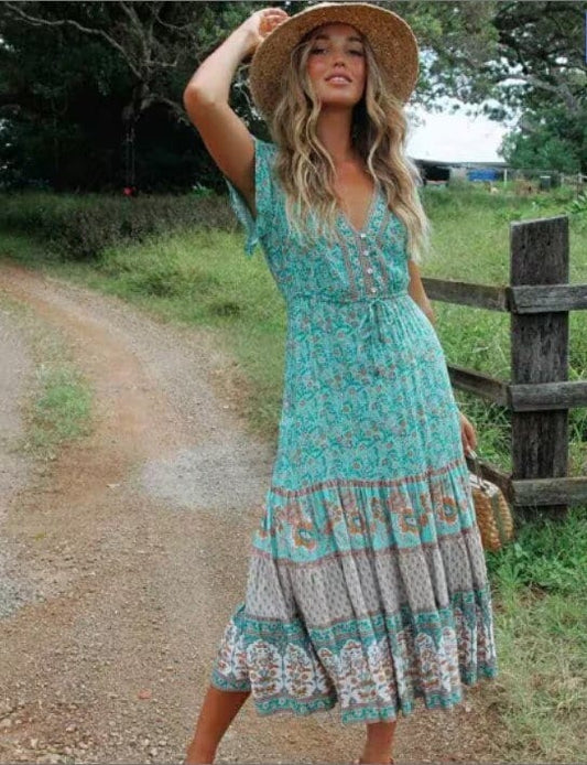 Spring  Dress | Bohemian Clothing | Beach Bohemian Summer Dress | Boho Dress | Hippie Dress | Bohemian Dresses