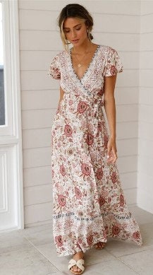 Floral Maxi Dress | Summer Dress | Bohemian Maxi Dress | Cocktail Party Dresses | Maxi Dress | Boho Dresses for Women