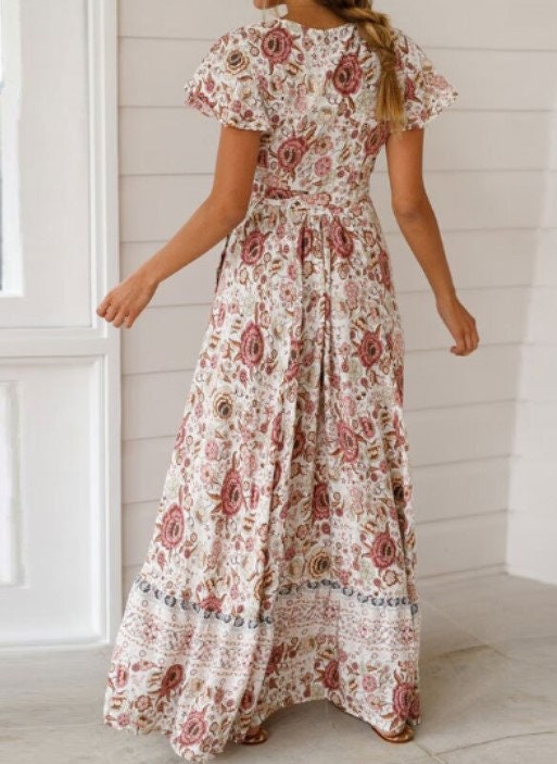 Floral Maxi Dress | Summer Dress | Bohemian Maxi Dress | Cocktail Party Dresses | Maxi Dress | Boho Dresses for Women