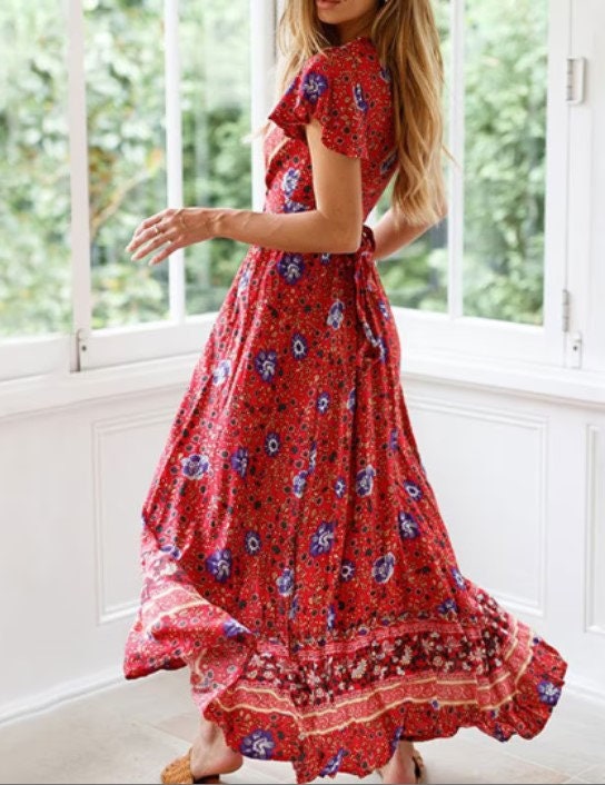 Sun Dresses for Women Cocktail Party Dresses Boho Summer Dress H luckybirdapparel