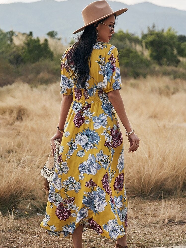 Spring Maxi Dress | Bohemian Clothing | Beach Bohemian Summer Dress | Boho Dress | Hippie Dress | Bohemian Dresses