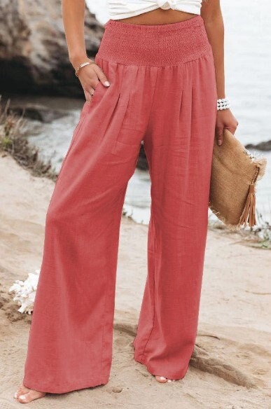 Boho Pants | Cotton Blend Pant | Women Pants | High Waist Trousers | Bohemian Pants | Hippie Pants for Women | Beach Pants