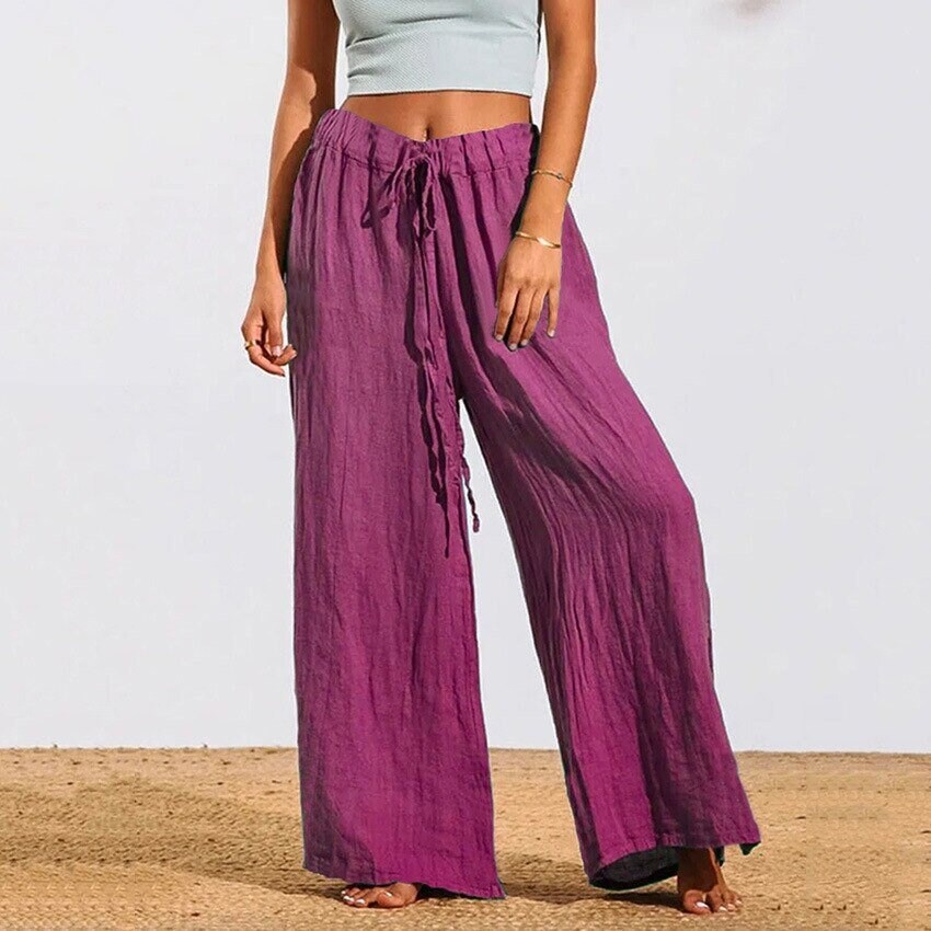 PURPLE PALAZZO PANTS Small Petite to Large Plus Sizes High Waisted Wide Leg  Pants Hippie Yoga Pants Boho Style Comfy Summer Clothing -  Australia