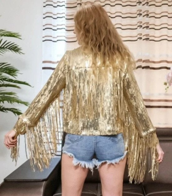 Boho hot sale fringe jacket