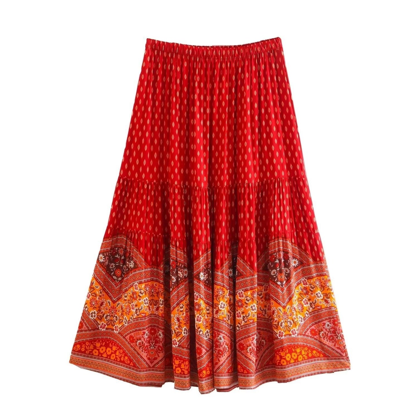 Bohemian Red Skirt | Beach Skirt | Summer Skirt | Spring Skirt | Vacation Skirt | Boho Skirts