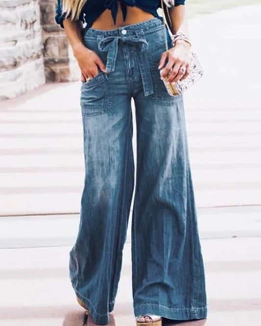 Plus Size Denim Pants | Wide Leg Women Pants | High Waist Trousers | Summer Boho Pants | Hippie Pants for Women | Vintage Pants