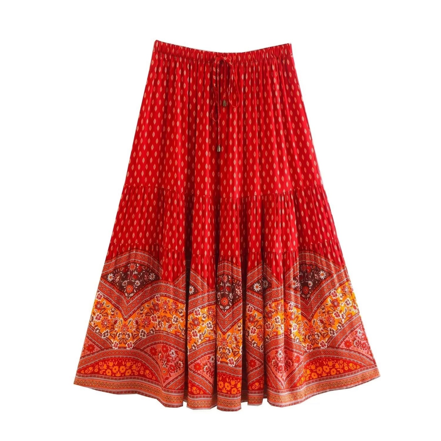 Bohemian Red Skirt | Beach Skirt | Summer Skirt | Spring Skirt | Vacation Skirt | Boho Skirts